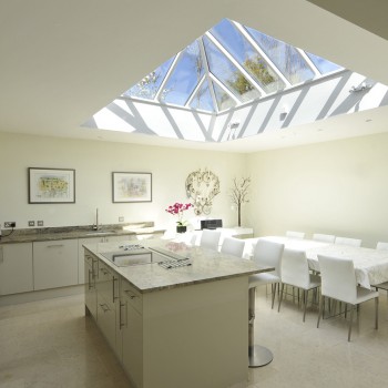 Timber Roof Lantern painted white solar aesthetically