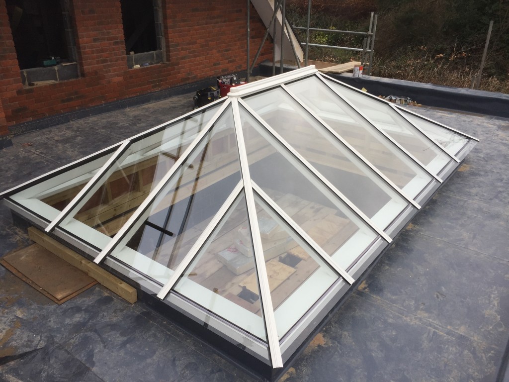 Timber roof lantern installing assembly assembled installed