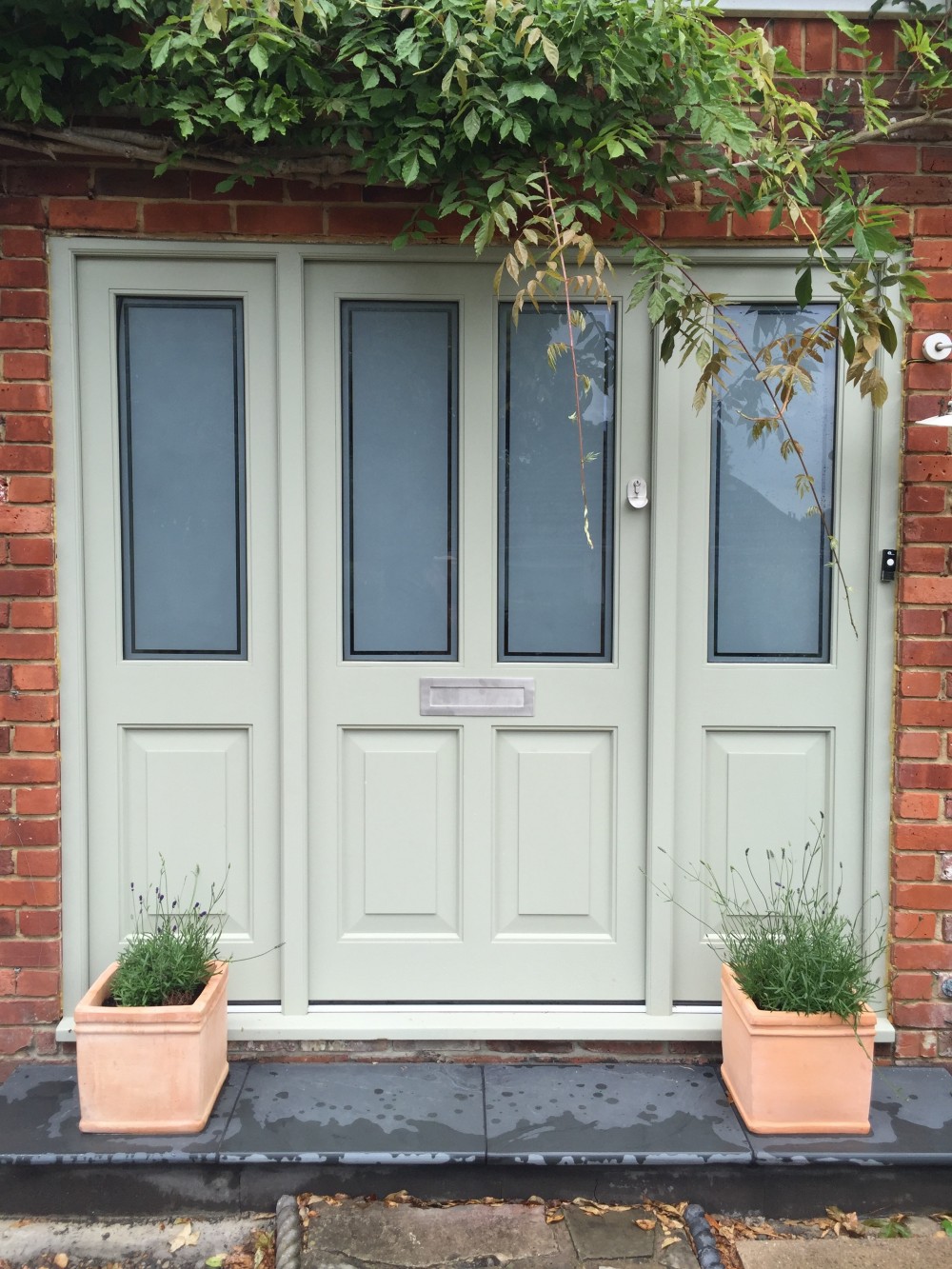 Accoya Timber Painted Front Door Timber Front Door With Sidelight Windows