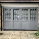 Grey Accoya timber bifold doors