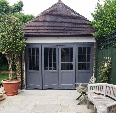 Wooden Timber bifold folding patio concertina doors